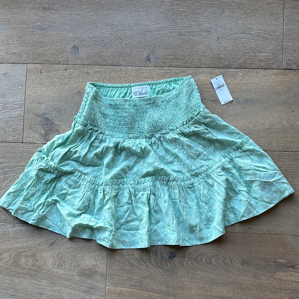 GAP Kids Mint Green Smocked Skirt